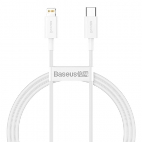USB cavo Baseus Superior Type-C - Lightning PD 20W 1.0m (bianca) CATLYS-A02