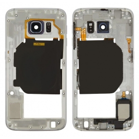 Samsung G920F Galaxy S6 cornice interna (bianca) (usato Grade B, originale)