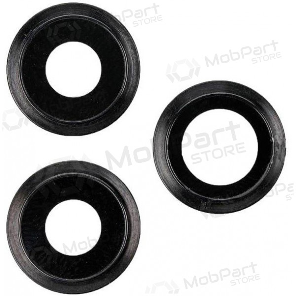 Apple iPhone 11 Pro / 11 Pro Max vetro della fotocamera (3pz) (nero) (con una cornice) Apple iPhone 11 Pro / 11 Pro Max vetro della fotocamera (3pz) (nero) (con una cornice)