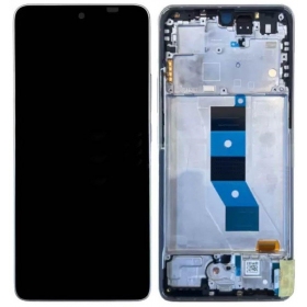 Xiaomi Poco M7 Pro 5G schermo / display (d'argento) (con una cornice) (originale)