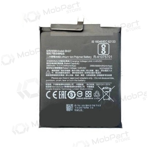 Xiaomi Redmi 6 / 6A (BN37) batteria / accumulatore (3000mAh) Xiaomi Redmi 6 / 6A (BN37) batteria / accumulatore (3000mAh)