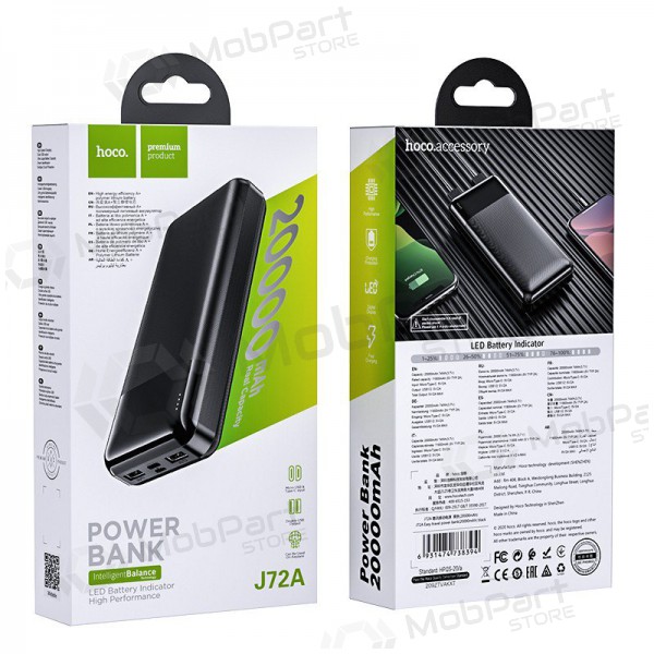 Batteria esterna Power Bank Hoco J72A 20000mAh nero