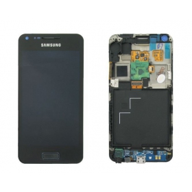 Samsung i9070 Galaxy S Advance schermo / display (nero) (con una cornice) (service pack) (originale)