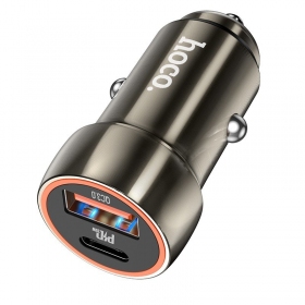 Caricatore automobilinis Hoco Z46A USB-A/Type-C PD20W+QC3.0 grigio