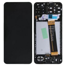 Samsung Galaxy A13 schermo / display (nero) (con una cornice) (originale)
