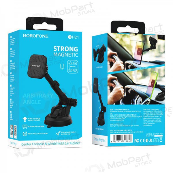 Porta cellulare da auto Borofone BH21 Vanda, tvirtinamas ant prietaisų skydelio, magnetinis