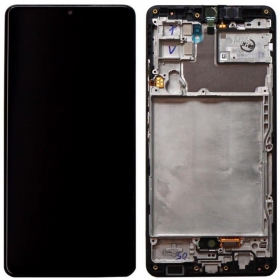Samsung Galaxy A42 5G schermo / display (nero) (con una cornice) (originale)