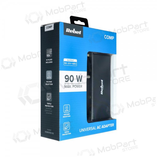 Caricatore REBEL for Notebook / Laptop 90W / 18-20V (nero)