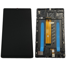 Samsung Galaxy Tab A7 Lite schermo / display (nero) (con una cornice) (originale)