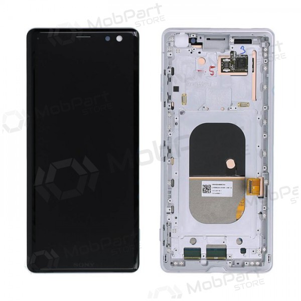 Sony Xperia XZ3 H8416 / H9436 schermo / display (bianca) (con una cornice) (usato grade B, originale) Sony Xperia XZ3 H8416 / H9436 schermo / display (bianca) (con una cornice) (usato grade B, originale)