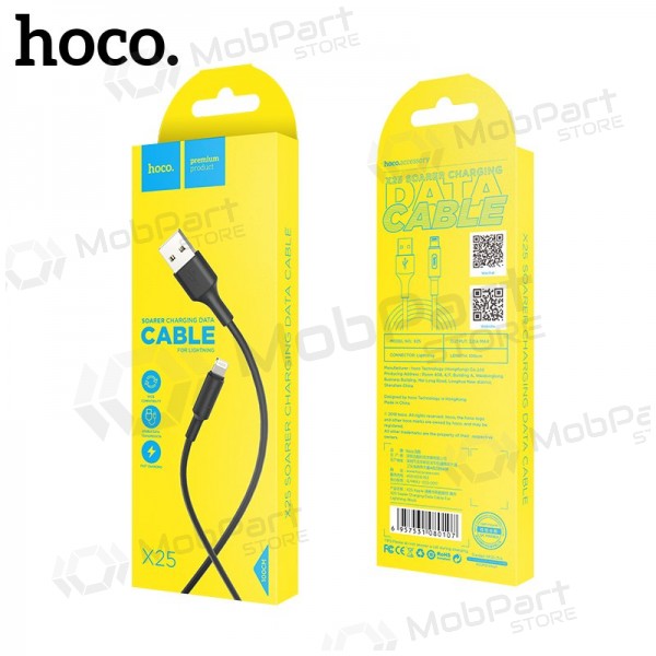 USB cavo HOCO X25 lightning 1.0m (nero) USB cavo HOCO X25 lightning 1.0m (nero)