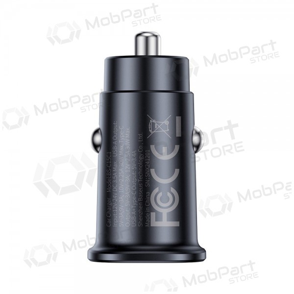 Caricatore per auto Baseus GoTrip 2xUSB-C 30W nero C00072300123-01
