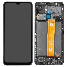 Samsung Galaxy M12 schermo / display (nero) (con una cornice) (Premium)