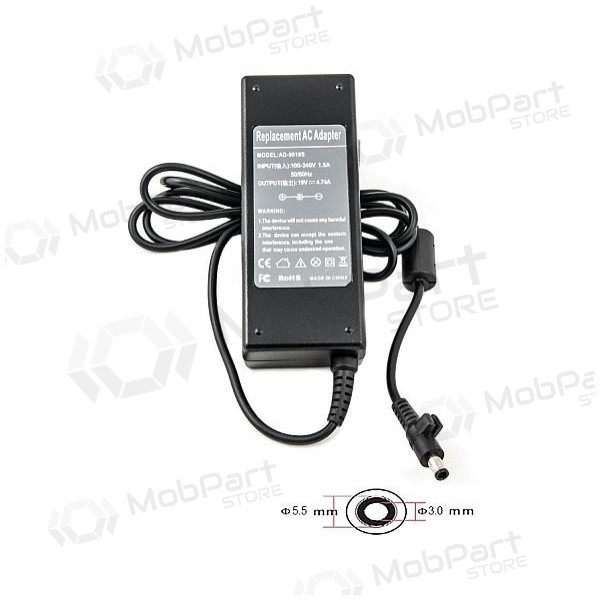 SAMSUNG 90W: 19V, 4.74A caricatore per computer portatile SAMSUNG 90W: 19V, 4.74A caricatore per computer portatile