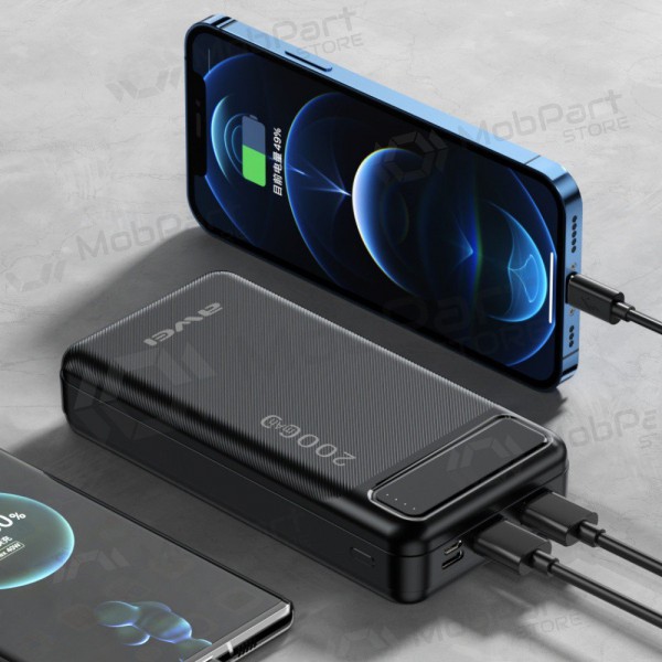 Batteria esterna Power Bank Awei P6K 5V/2.1A 20000mAh nero