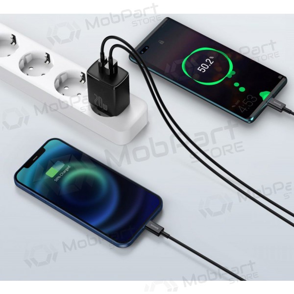 Caricatore Baseus USB + Type-C 20W CCXJ-B01 (nero)