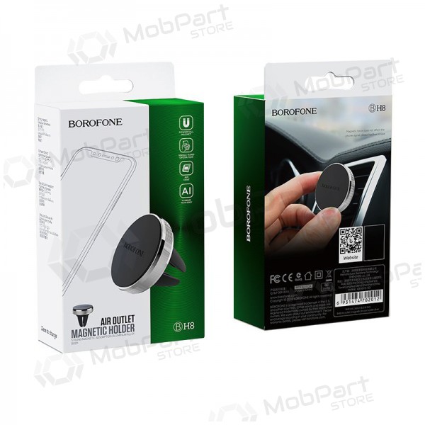 Automobilinis universale telefono laikiklis Borofone BH8, tvirtinamas ant prietaisų skydelio, magnetinis, nero