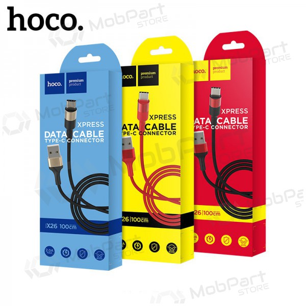 USB cavo Hoco X26 Type-C 1.0m (nero / d'oro)