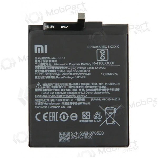 Xiaomi Redmi 6 / Redmi 6A batteria, akumuliatorius (BN37) (originale) Xiaomi Redmi 6 / Redmi 6A batteria, akumuliatorius (BN37) (originale)