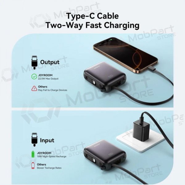 Batteria esterna Power Bank Joyroom JR-PBF27 22.5W Mini 10000mAh nero Batteria esterna Power Bank Joyroom JR-PBF27 22.5W Mini 10000mAh nero